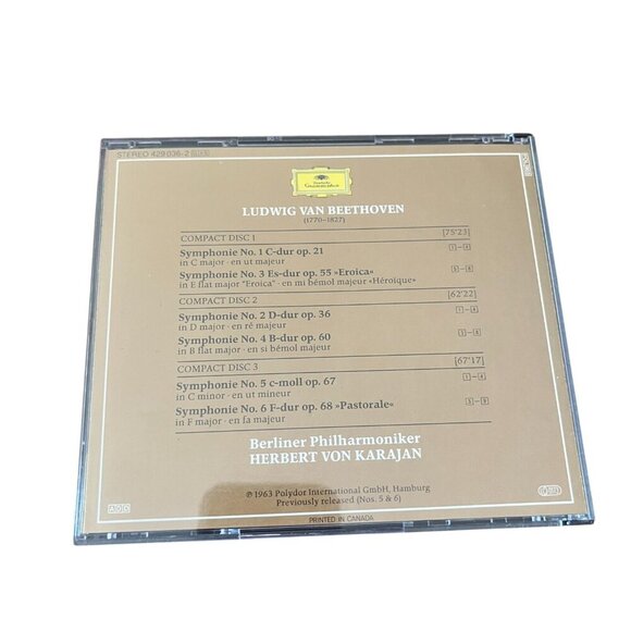 Beethoven Complete 9 Symphonies 5xCD Box Set Karajan Berlin 1963 Classical Music - Picture 12 of 16